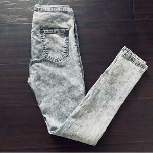 Classic Fashion Vintage 80s Grey Acid Washed High Rise Jeggings/Leggings Size L